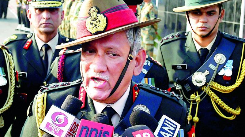 Army Chief General Bipin Rawat in New Delhi on Wednesday. (Photo: PTI)