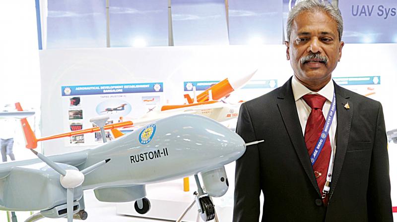 M. Hari Prasad, a scientist at Aeronautical Development Establishment (ADE), says the solar-powered unmanned aerial vehicle can fly for a month without stop. (Photo:  R. samuel)