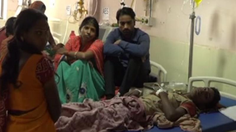 Another parent, Surjit lamented that he had been taking rounds of the hospital since a month but doctors are unable to determine the cause of his sons illness. (Photo: ANI | Twitter)