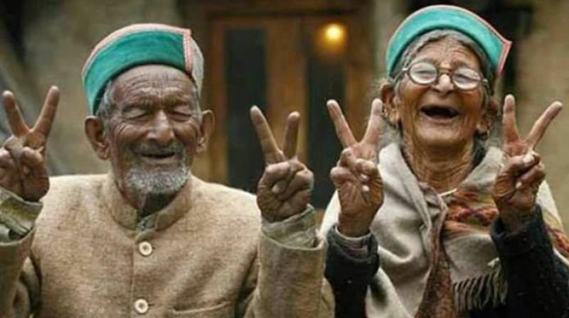 Decades have passed leaving wrinkles across the over 100-year-old retired school teachers face yet his enthusiasm remains undiminished as he prepares to again cast his vote. (Photo: Facebook)