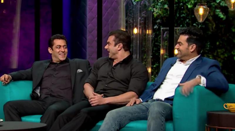 Salman with his brothers Sohail and Arbaaz.