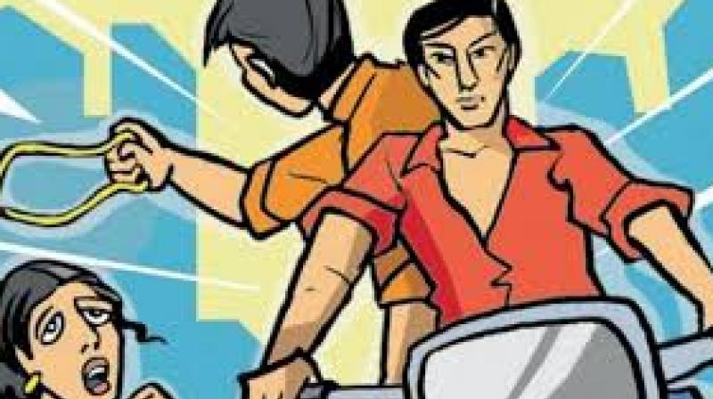 At around 10.30pm, two men on a bike snatched her mobile and fled the spot. Probe is on.  (Representational Image)