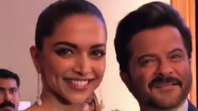 Deepika Padukone and Anil Kapoor at GQ Awards. (Photo: Viral Bhayani)