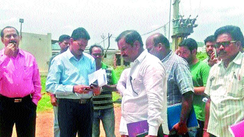 SIT Officials visit Kommadi in Visakhapatnam on Tuesday, as part of field visit to probe into the land scam. (Photo: DC)