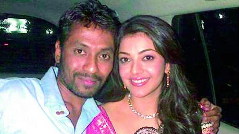 A file photo of Kajal Aggarwal with her manager Ronson.