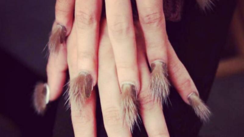 Furry nails. (Photo: Instagram / sylvie_winryskye)