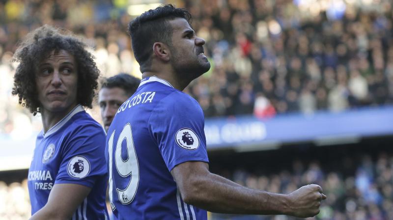 Costa took his Chelsea tally for the season to 15 league goals. (Photo: AP)