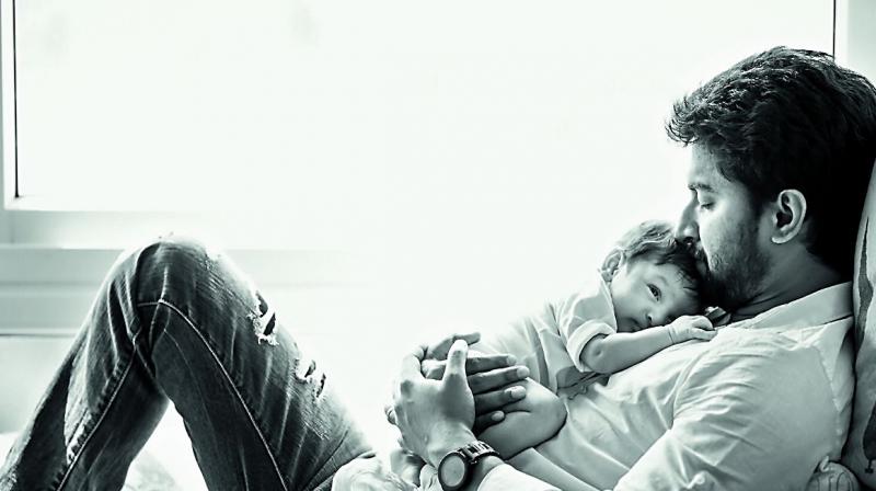 The picture of the actor with his little boy started trending on social media after Nani posted it
