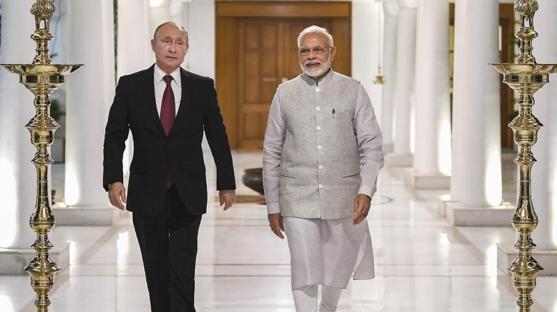 The two leaders will hold comprehensive discussions on wide-ranging bilateral, regional and international issues, including US sanctions against Moscow and counter-terrorism cooperation. (Photo: PTI)