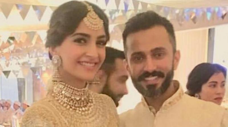 Sonam Kapoor and Anand Ahuja at their Sangeet.