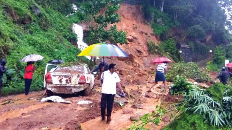 The incident took place at the 7th hairpin curve in the Ghat. In the incident the border of the 7th curve has collapsed for about 400 meters exactly at the Shivamogga-Udupi district border. (Representational Image)