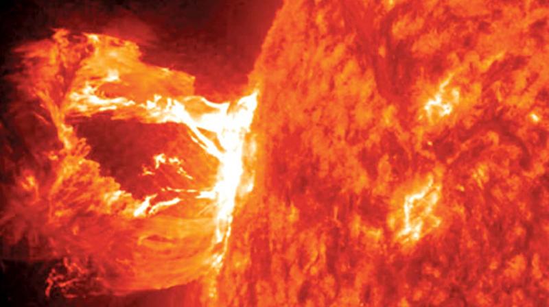 Coronal Mass Ejection in 2015 recorded by Nasas solar dynamics observatory that ended up weakening earths magnetic field. (Photo: DC)