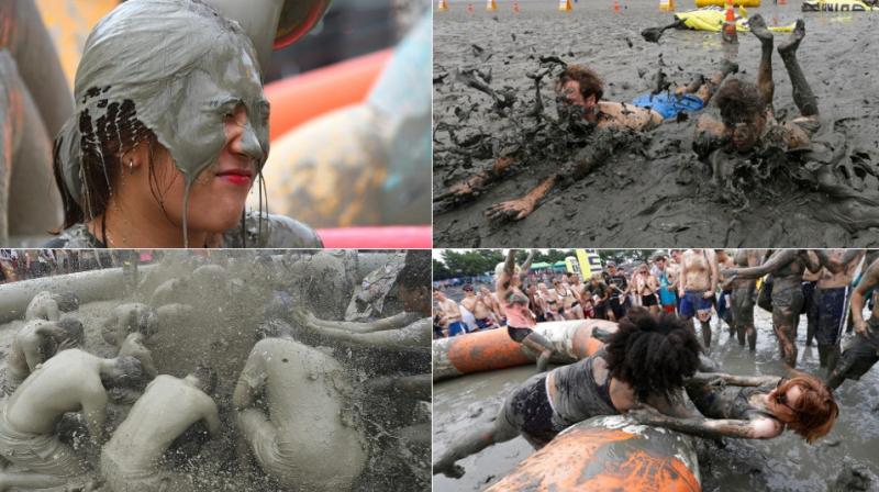 Revellers go wild at the Boryeong mud festival