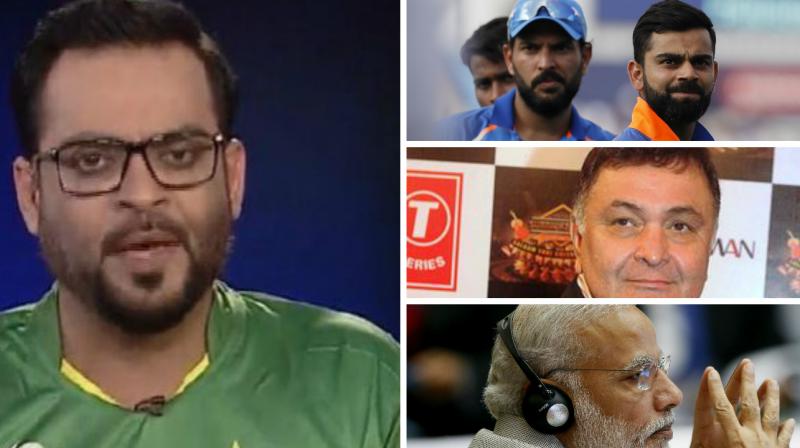 Pakistani TV anchor Aamir Liaquat went berserk and targeted former and current Indian cricketers, Rishi Kapoor, PM Narendra Modi and also took the â€œbaap-betaâ€ analogy head on following Pakistans ICC Champions Trophy triumph. (Photo: Screengrab / AP / AFP)