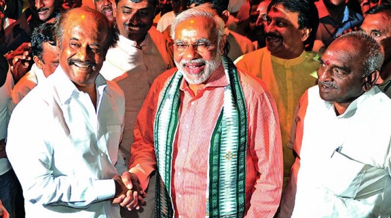 Prime Minister Narendra Modi with Superstar Rajinikanth (Photo: DC/File)