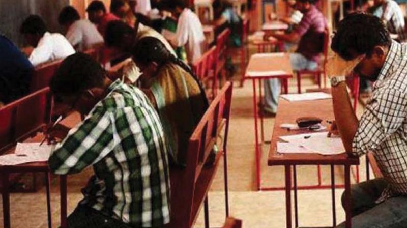 Students attending entrance examinations. (File pic)
