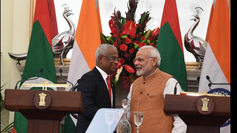 PM Modi had attended Maldives President Solihs swearing-in ceremony on November 17. (Photo: Twitter | @MEAIndia)
