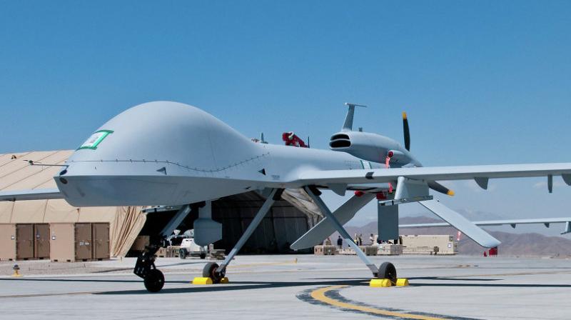 The sensor-rich MQ-1C Gray Eagle is capable of carrying Stinger and Hellfire missiles, as well as other armaments. (Photo: AFP)