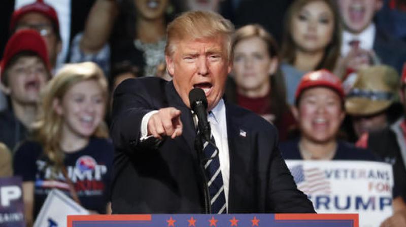 Republican presidential candidate Donald Trump speaks at a campaign rally. (Photo: AP)