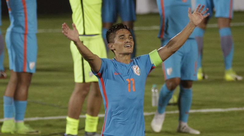 Chhetri helped India win the Nehru Cup thrice- 2007, 2009 and 2012. He also drove the team to victory in the SAFF Championship in 2011. (Photo: AP)
