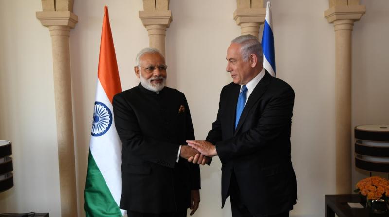 Prime Minister Narendra Modi and his Israeli counterpart Benjamin Netanyahu on Wednesday held a joint press meet. (Photo: PMO India)