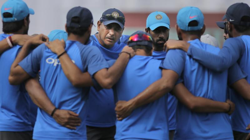 Ravi Shastri exuded an aura of strength and confidence, saying that  this  Indian team can surpass Australias record during his two-year tenure in the dressing room. (Photo: AP)