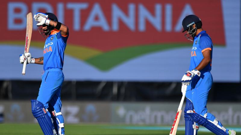 Indian captain Virat Kohli, whose sides eight-wicket demolition of New Zealand was somewhat overshadowed by the bizarre turn of events, said after the match that he had never experienced a sun-induced stoppage in his life. (Photo: AFP)