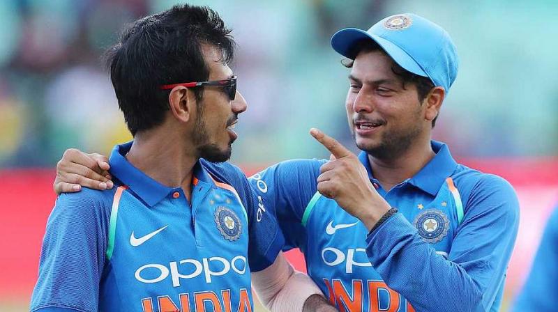 Like pacers, spinners too hunt in pairs and thats why Kuldeep Yadav feels the pangs of separation when spin twin Yuzvendra Chahal is not operating from the other end during Indias limited-overs matches. (Photo: BCCI)