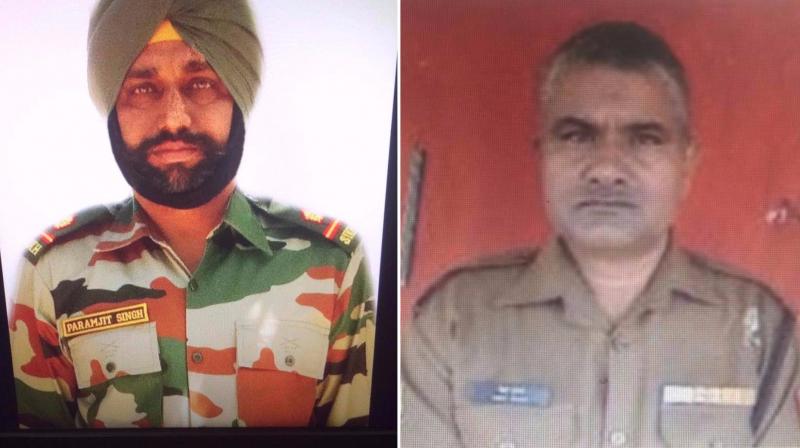 The soldiers killed were Naib Subedar Paramjeet Singh of 22 Sikh Infantry and Head Constable Prem Sagar of 200th Battalion of BSF.