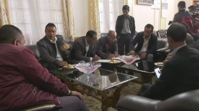 Eight Meghalaya MLAs including five from the ruling Congress party have resigned from the state assembly. (Photo: ANI)