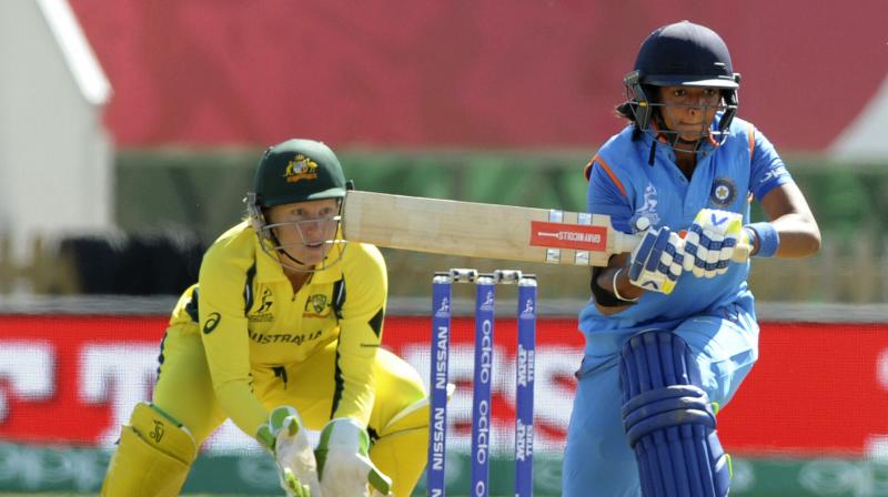 Harmanpreet Kaurs brilliant knock 171 not out off 115 balls helped India beat Australi and enter final of ICC Womens World Cup 2017. (Photo: AP)
