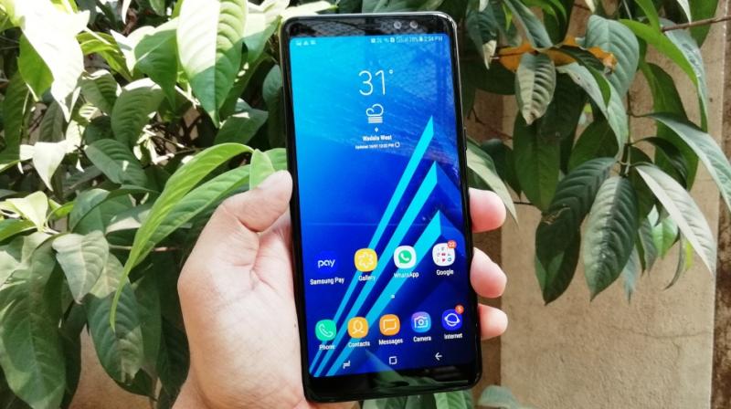 The Galaxy A8+ looks premium  theres no second thought about it.