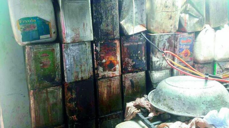 Hyderabad police seize 1,000 litres of pig oil