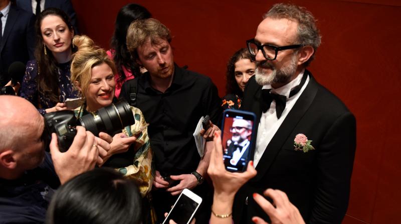 Italian chef Massimo Bottura talks with the press after receiving the Best Restaurant award for his restaurant LÂ´Osteria Francescana during the Worlds 50 Best Restaurants awards in Bilbao on June 19, 2018. (Photo: AFP)