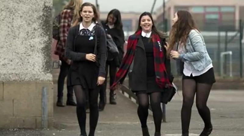 Skirts at Woodhey High School, in Bury, were deemed undignified and embarrassing for staff and visitors (Photo: AFP)