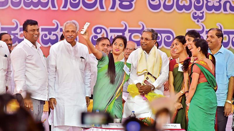 Chief Minister Siddaramaiah at a function at Sagar in Shimoga district on Saturday	  DC