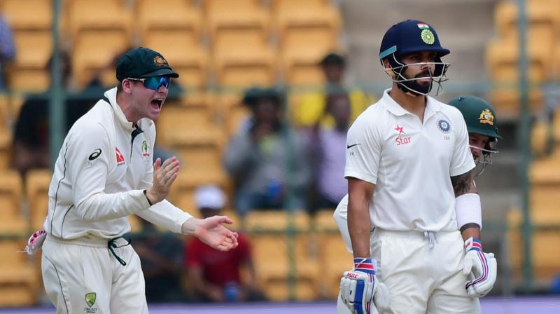 There has so far been no clear-the-air meeting between the 2 two skippers  Virat Kohli and Steve Smith  ahead of the Ranchi Test following the heated Bengaluru Test. (Photo: PTI)