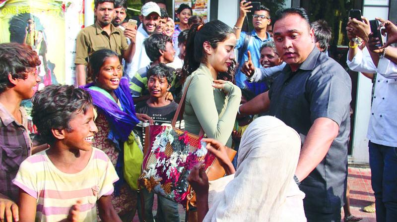 The actress was in shorts and felt a tad too uncomfortable and asked them to stay away.