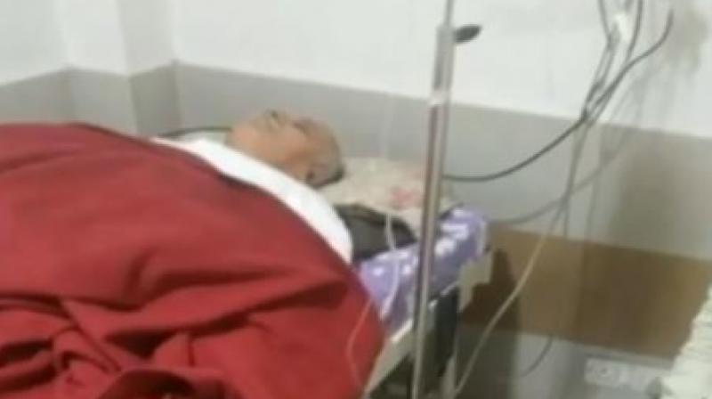 According to a statement issued by the VHP in Delhi, Togadia (62), who suffered from low blood sugar levels, was found in an unconscious state in Shahibaug.(Photo: NDTV screengrab)