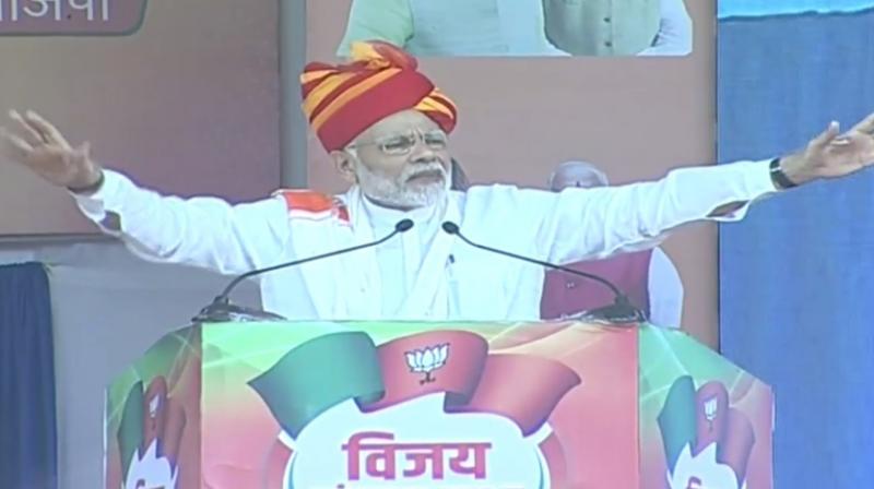 They allocate the budget as per vote bank politics and therefore overall development does not happen, Prime Minister Narendra Modi said. (Photo: Twitter | @BJP4India)