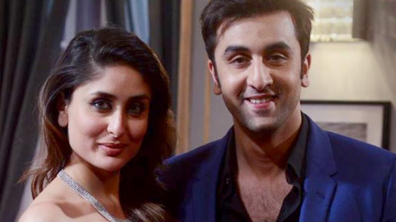 Kareena Kapoor Khan with cousin Ranbir Kapoor.
