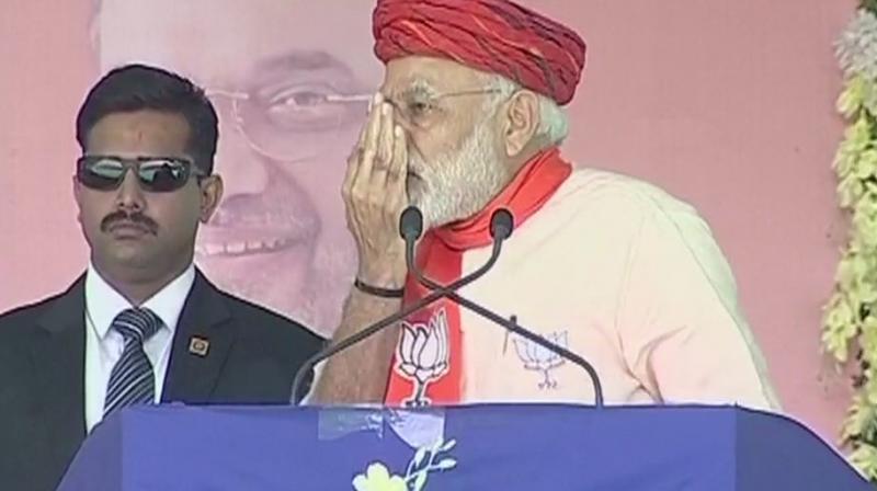 When Indira Ben came to Morbi, I remember there was a photo of her in the Chitralekha Magazine with a hanky over her nose due to the foul smells, but for Jansangh/Rashtriya Swayamsevak Sangh (RSS) the streets of Morbi are fragrant; its the fragrance of humanity, PM Modi says. (Photo: ANI/Twitter)