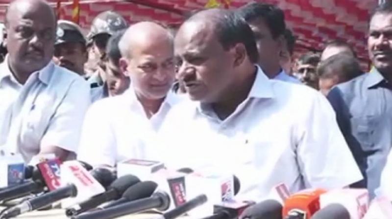 Kumaraswamys statement came after Deputy Chief Minister and Congress leader G Parameshwara held an urgent meeting with party leaders over reports that the MLAs were allegedly taken by the leaders to Mumbai. (Photo: ANI)