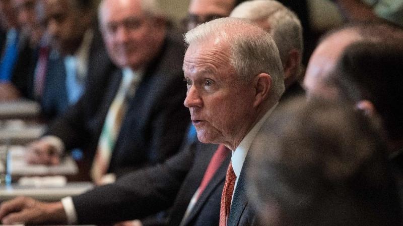 US Attorney General Jeff Sessions speaks during a cabinet meeting at the White House, in Washington. (Photo: AFP)