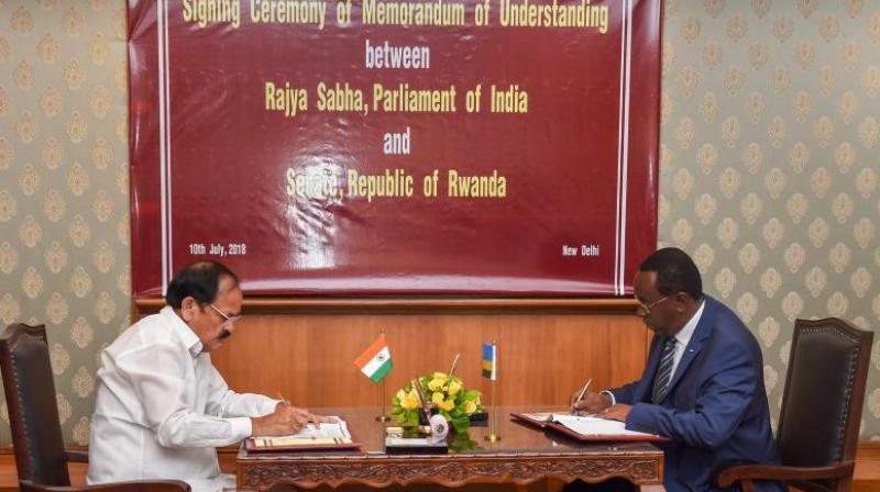 The MoU, with 6 articles of cooperation, seeks to promote inter-parliamentary dialogue, capacity building of the parliamentary staff, organisation of conferences, forums, seminars, staff-attachment programmes, workshops and exchanges. (Photo: PTI)