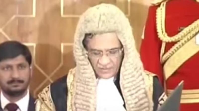 Pakistans Chief Justice, Mian Saqib Nisar. (Photo: Videograb)