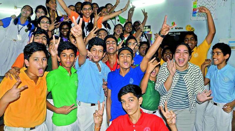 Preeti in a workshop with school students.