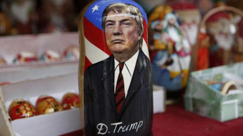 A traditional wooden Matryoshka doll depicting President-elect Donald Trump. (Photo: AP)