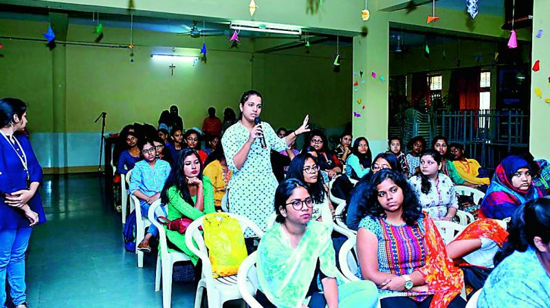 l Students of St Francis Womens College were seen interacting with the speakers and getting their doubts cleared.
