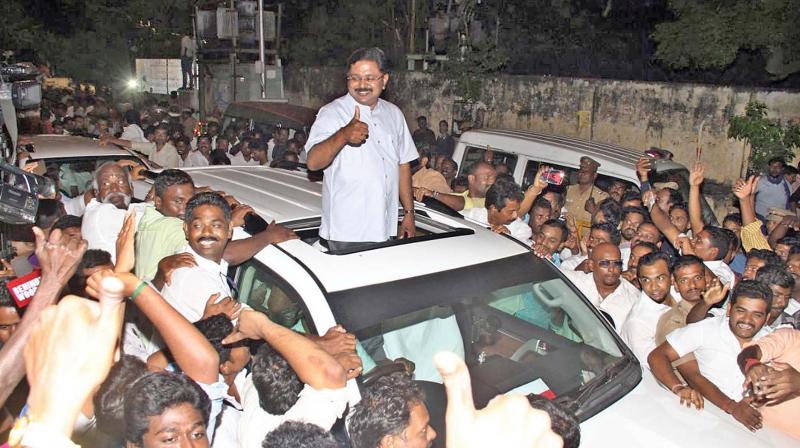 TTV Dhinakaran, who entered the fray as an independent candidate, succeeded J Jayalalithaa. (Photo: DC)
